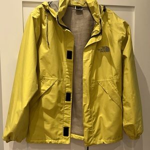 Medium yellow north face rain jacket
